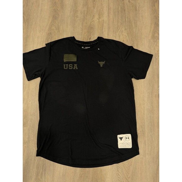 Under Armour Project Rock Shirt Mens 2XL USA Freedom Dwayne Johnson - Picture 1 of 7